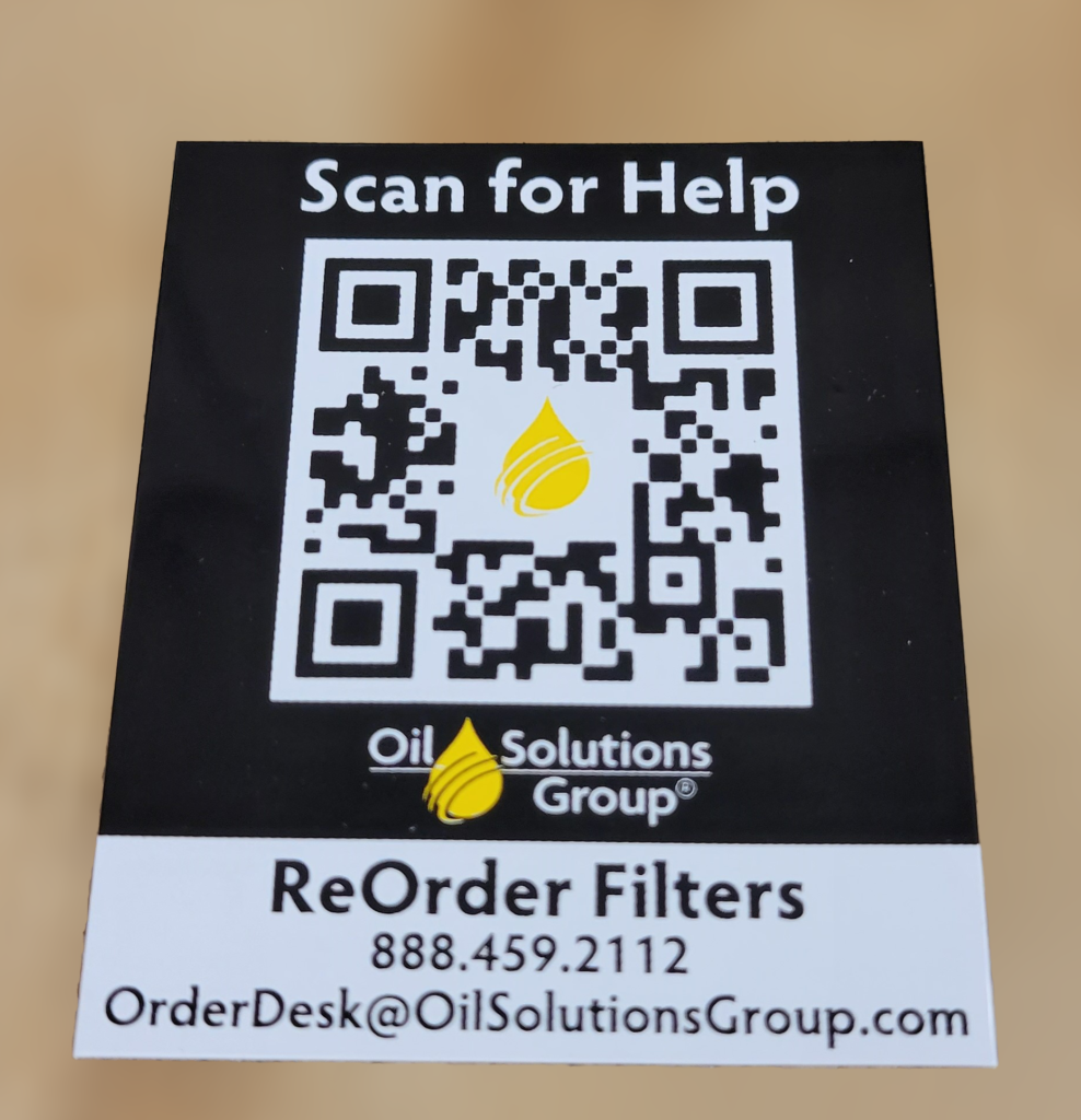 QR Code Label for Oil Solutions Group