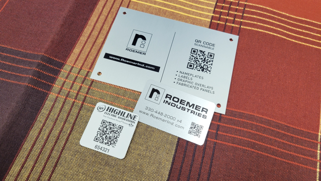 Metal QR Code Tags from Roemer Industries