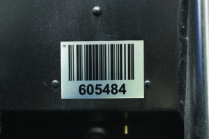 Photosensitive aluminum tag with barcode