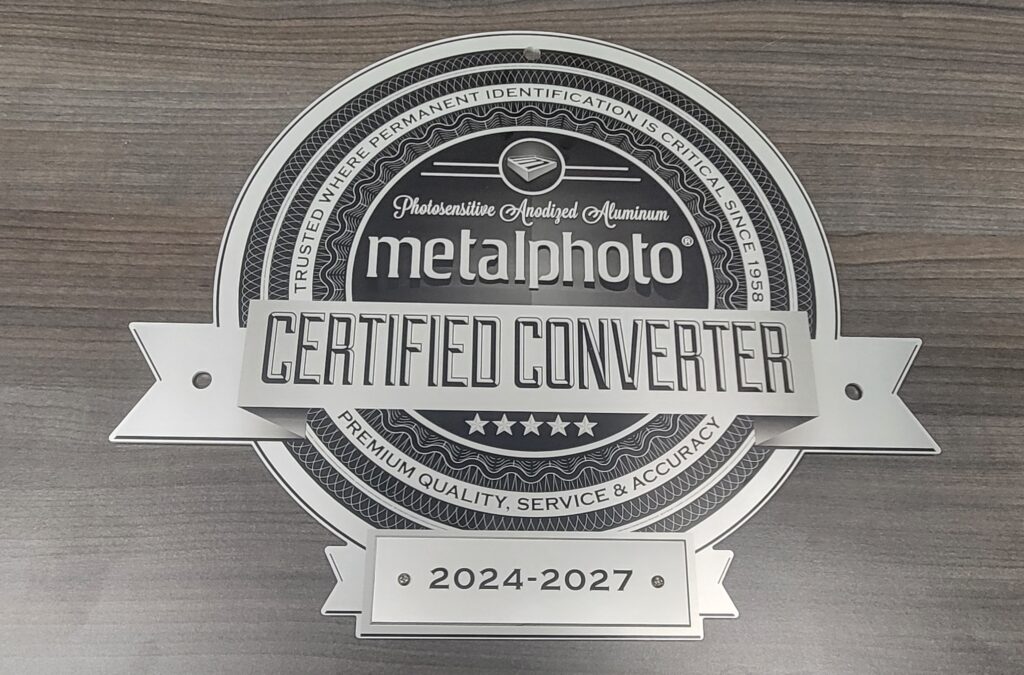 Metalphoto Certified Converter Award to Roemer Industries, LLC